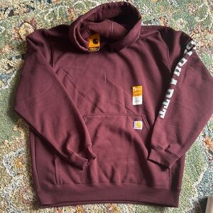 CARHARTT MENS RAIN DEFENDER LOOSE FIT MIDWEIGHT GRAPHIC HOODIE…SZ L…NWT